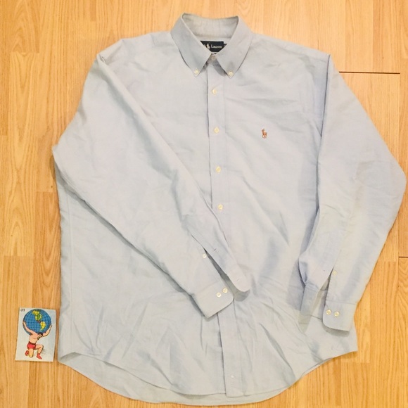 🔥 🏇🏽XL Ralph Lauren Yarmouth Light Blue Shirt - Picture 1 of 4